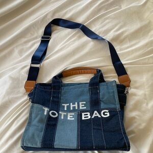Micheal kors denim crossbody the tote bag